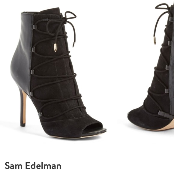 sam edelman open toe booties